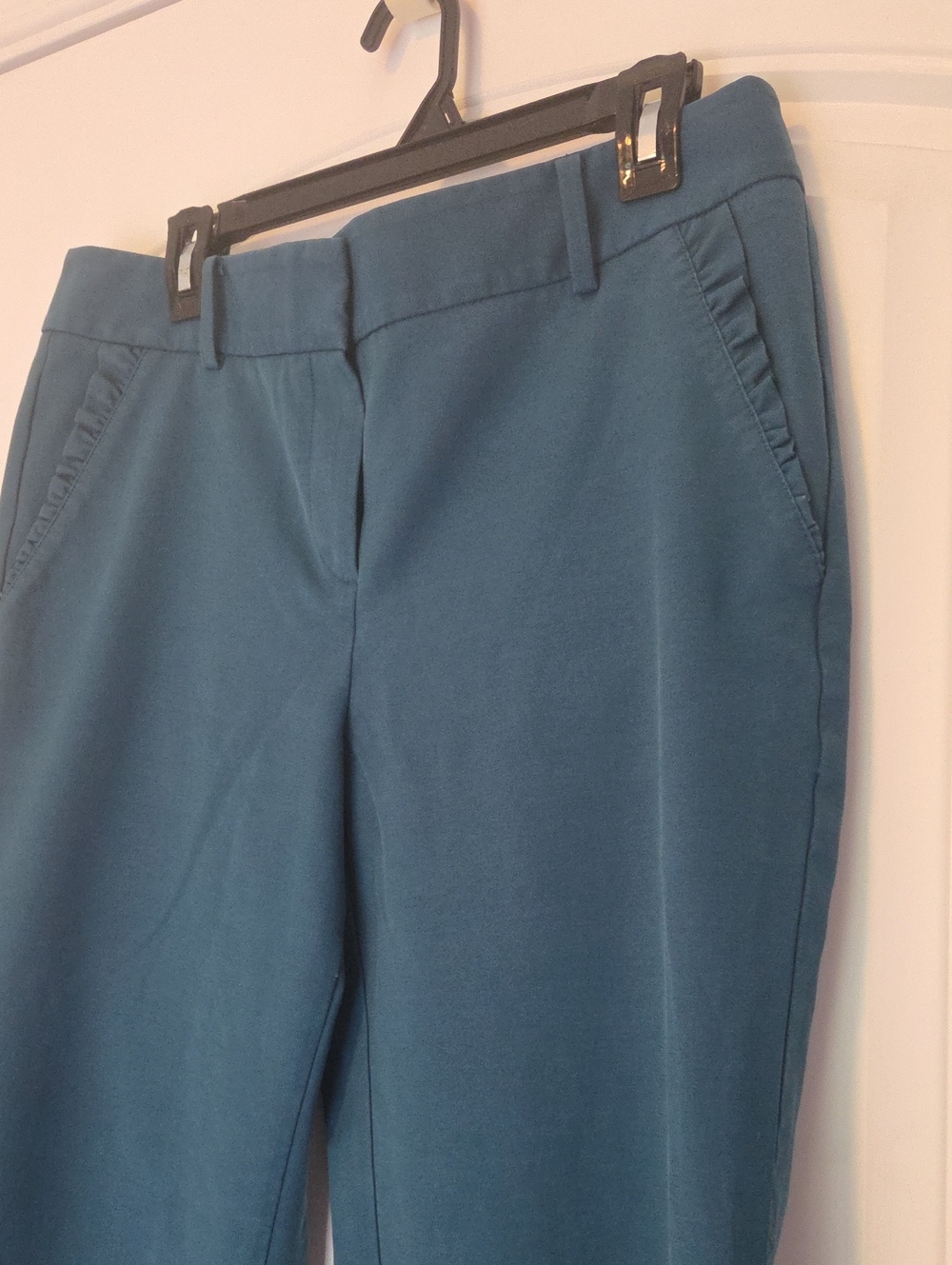 Talbots Teal Straight-Leg Dress Trousers-Cutest Pockets!
